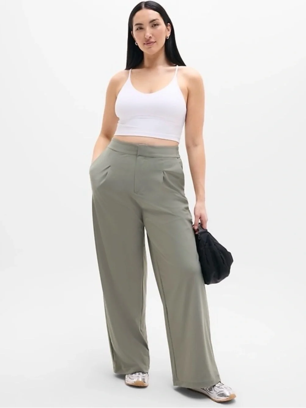 Athleta Pinnacle High Rise Trouser NWT Wide Leg Travel Pant sz 16